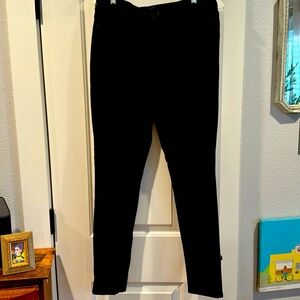 Black, high-rise skinny jeans